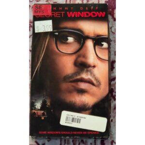 Secret Window (VHS Tape 2004 Former Rental) Johnny Depp Horror Thriller Film